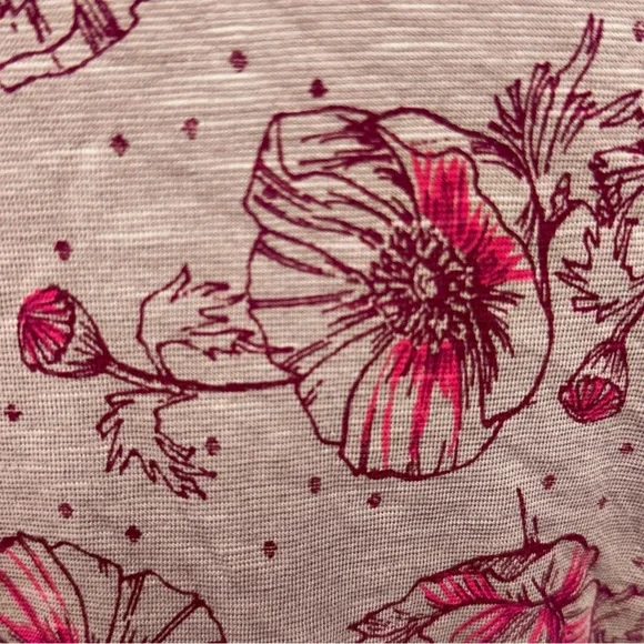 Toad & Co Rosemarie Dress Women’s XL Taupe Poppy Floral Print Organic Cotton - Picture 5 of 7